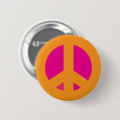 Orange rosa FriedensButton Button (Vorne & Hinten)