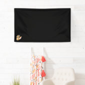 orange, rosa Illustration Design Vinyl Banner (Insitu)