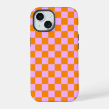 Orange + Rosa Karo Prüfpappe