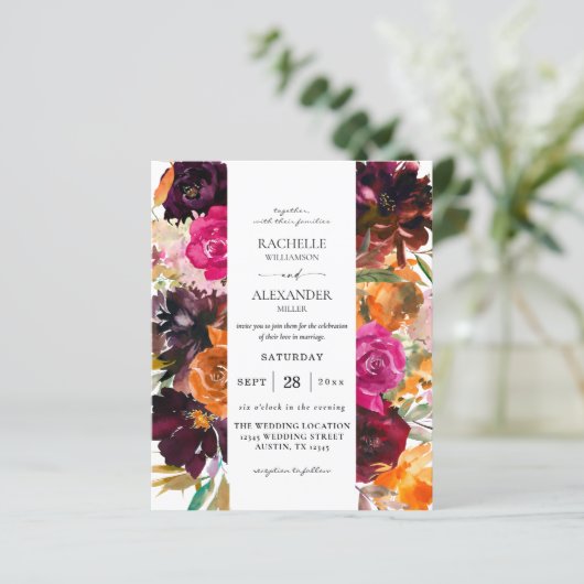 Orange, Rosa, Lila Fall Blumenzwiebeln 1 Hochzeit (Stehend Vorderseite)