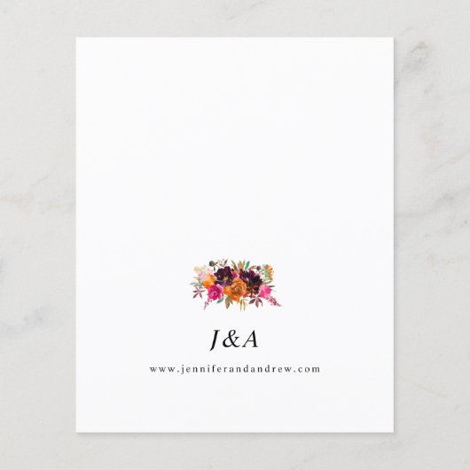 Orange, Rosa, Lila Fall Blumenzwiebeln 2 Hochzeite (Rückseite)