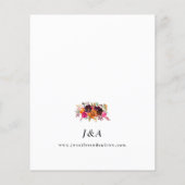 Orange, Rosa, Lila Fall Floral 2 Wucht Flyer (Hinten)