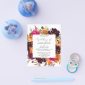 Orange, Rosa, Lila Fall Floral 2 Wucht Flyer (Einzeln)