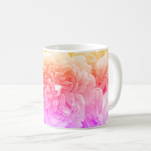 Orange, Rosa, Lila Rose Kaffeetasse (VorderseiteRechts)