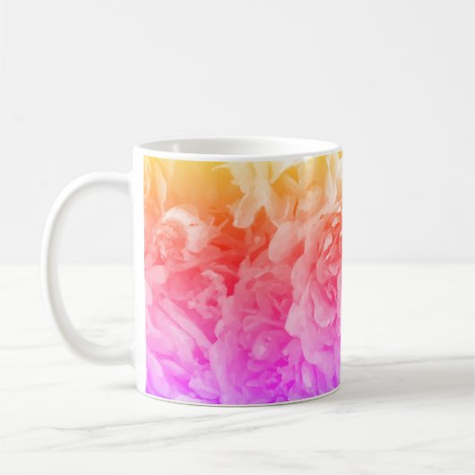 Orange, Rosa, Lila Rose Kaffeetasse (Links)