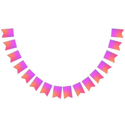 Orange, Rosa, Lila tropische Farben Wimpelkette (Alle)