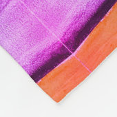 Orange, Rosa, lila und blau Zickzack Fleecedecke (Ecke)