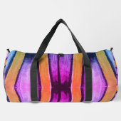 Orange, rosa, lila und blaue Grafiken Duffle Bag (Rückseite)