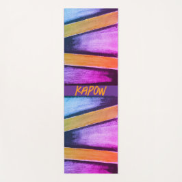 Orange, rosa, lila und blaue Grafiken Yogamatte