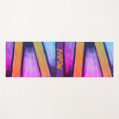 Orange, rosa, lila und blaue Grafiken Yogamatte (Vorderseite (Horizontal))