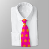 Orange + rosa Punkte Krawatte (Gebunden)