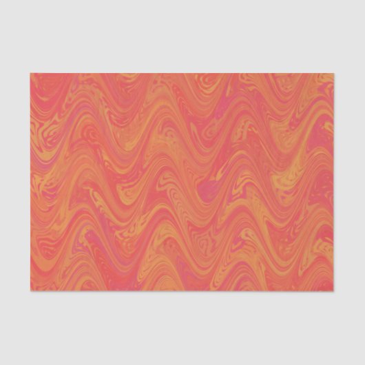 Orange rosa rotes Muster Seidenpapier (Vorderseite)