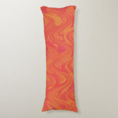Orange rosa rotes Muster Seitenschläferkissen (Vorderseite Vertikal)