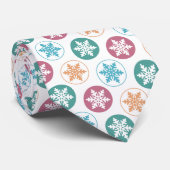 Orange, rosa u. blaues Tupfen-Schneeflocke-Muster Krawatte (Gerollt)