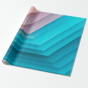 Orange, Rosa und aquamarine Abbildung Geschenkpapier