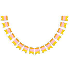 Orange, Rosa und Gelb Streifen Wimpelkette