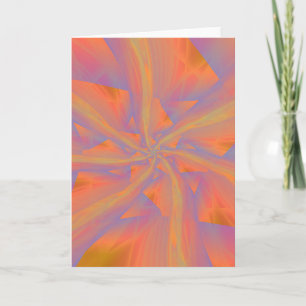 Orange rosa und violette gewundene Arm-Gruß-Karte Karte
