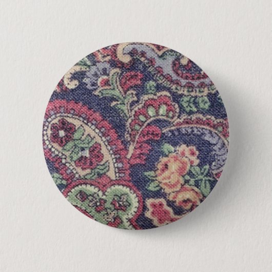 Orange rosa, weiße und grüne Blumen mit Paisley Button (Vorderseite)