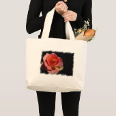 Orange Rose 2 Jumbo Stoffbeutel (Vorderseite (Produkt))