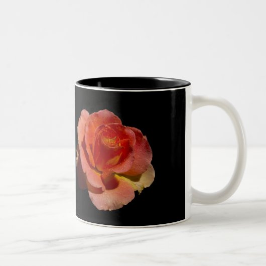 Orange Rose 2 Zweifarbige Tasse (Rechts)