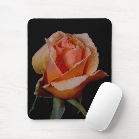 Orange Rose 3 Mousepad (Mit Mouse)