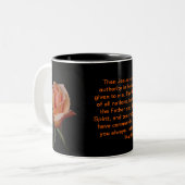 Orange Rose 3 Zweifarbige Tasse (Vorderseite Links)