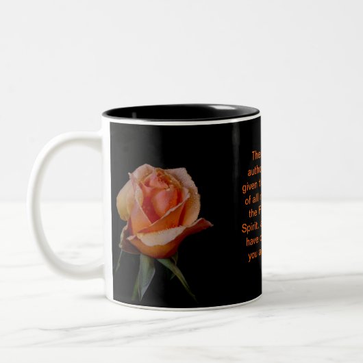Orange Rose 3 Zweifarbige Tasse (Links)