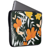 Orange Rose: Abstrakt botanisch. Laptopschutzhülle (Vorne Rechts)