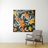 Orange Rose: Abstrakt botanisch. Wandteppich (Beispiel (Horizontal))