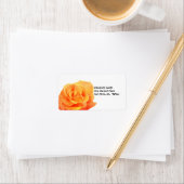 Orange-Rose Adressaufkleber (Insitu)