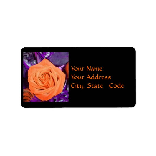 Orange-Rose Adressaufkleber (Vorne)