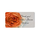 Orange Rose and Pearls Wedding Vielen Dank für Ihr Adressaufkleber (Vorne)