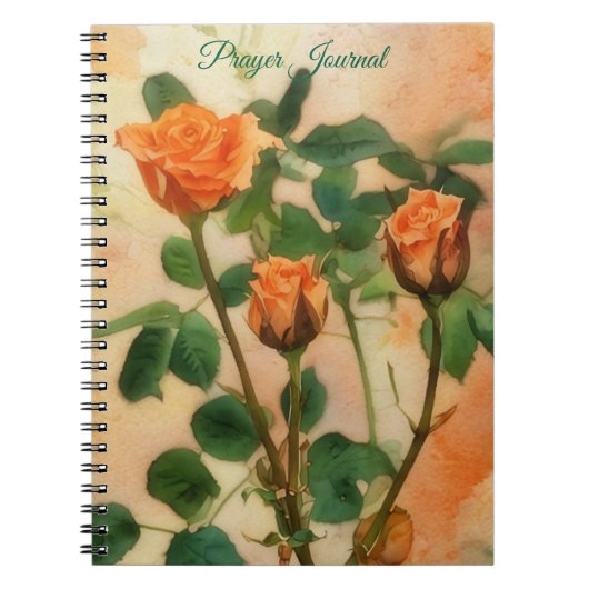 Orange Rose Art Prayer Journal Notizblock (Vorderseite)