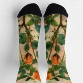 Orange Rose Art Socks Blume Socken (Oben)