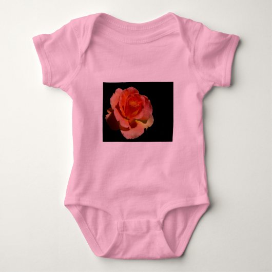Orange Rose Baby Strampler (Vorderseite)
