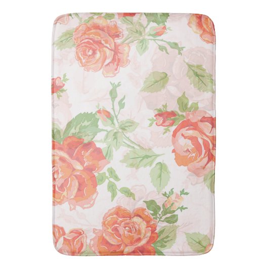 Orange Rose Badematte (Vorderseite Vertikal)