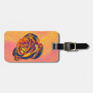 Orange Rose Bag Tag Gepäckanhänger