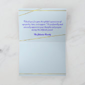 Orange Rose Bereavement Thank You Card Dankeskarte (Innenseite)