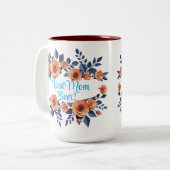 Orange Rose Beste Mama je Verzaubernde Blumenmutte Zweifarbige Tasse (Vorderseite Links)