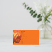 Orange Rose Blume Business Card Visitenkarte (Stehend Vorderseite)