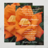 Orange Rose Blume Einladung (Vorne/Hinten)