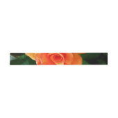 Orange Rose Blume Einladungsbanderole (Flach)