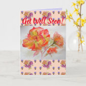 Orange Rose Blume Floral bald Kunstkarte Karte (Gelbe Blume)