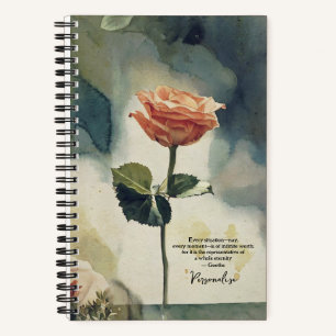 Orange Rose Blume Goethe Eternate Journal Notizblock