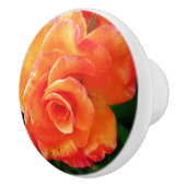 Orange Rose Blume Keramikknauf (Rechts)