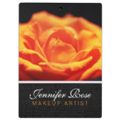 Orange Rose Blume Klemmbrett (Rückseite)