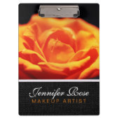 Orange Rose Blume Klemmbrett (Vorderseite)