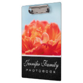 Orange Rose Blume Klemmbrett (Links)