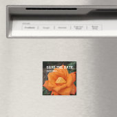 Orange-Rose-Blume-Magnet Magnet (In Situ (Geschirrspüler))