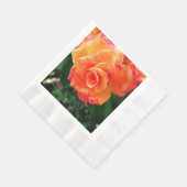 Orange Rose Blume Serviette (Ecke)